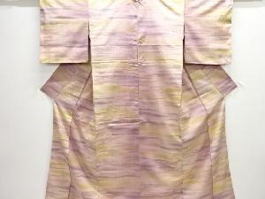 未使用品　仕立て上がり　霞模様手織り紬着物